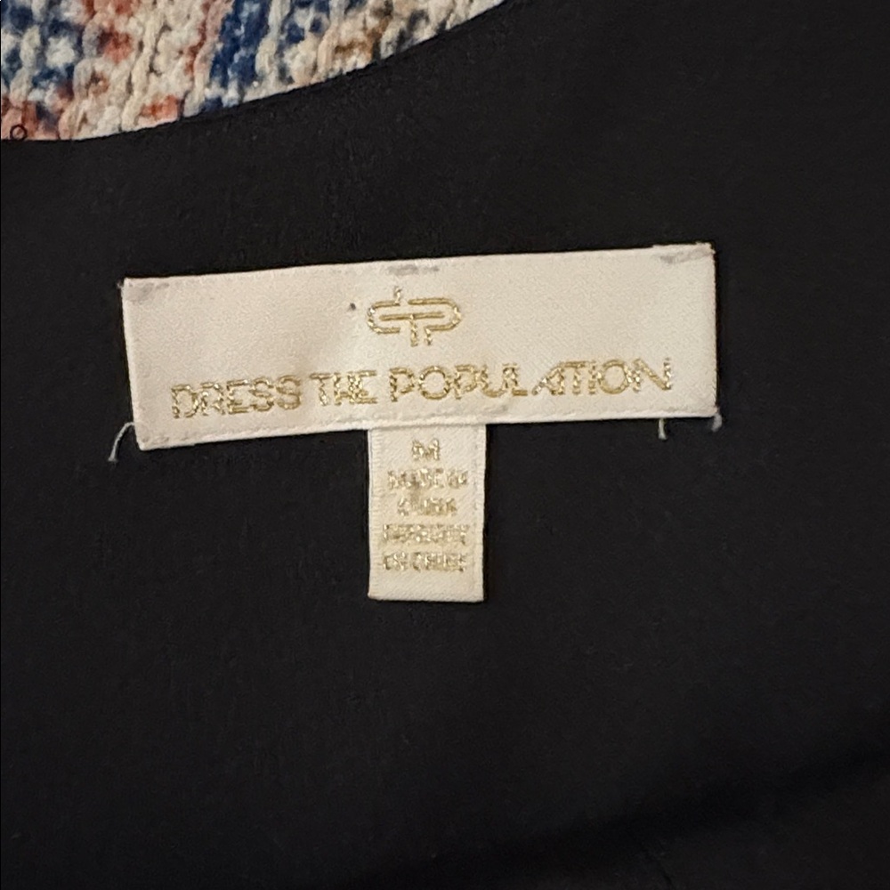 Dress the Population Kayla Midi Dress in Black SZ M EUC - Picture 5 of 7